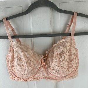 Vintage VS Very Sexy Unlined Demi lace bra 34DD